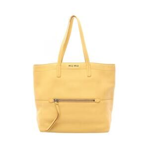 Miu Miu Tote Bag Leather Yellow